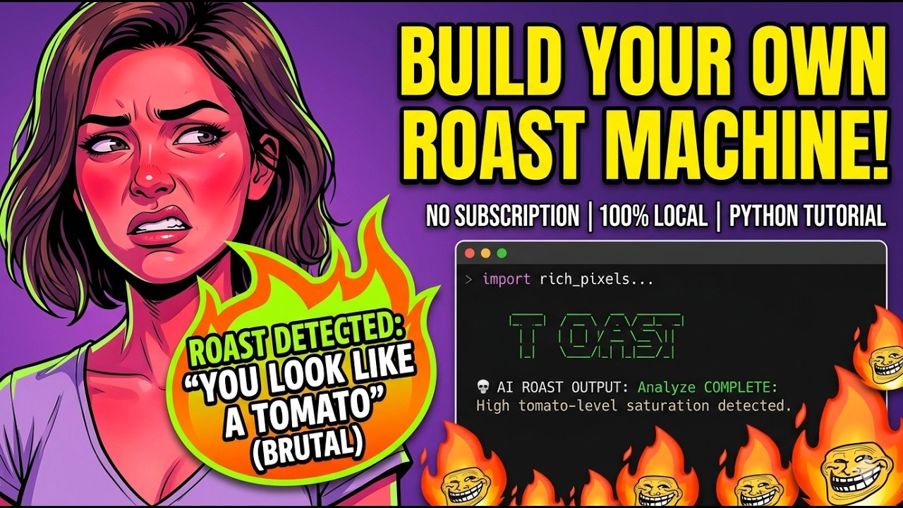 Build your own AI Roast Machine with Python (No API Keys Required!), 100% local, 100% free, no subs