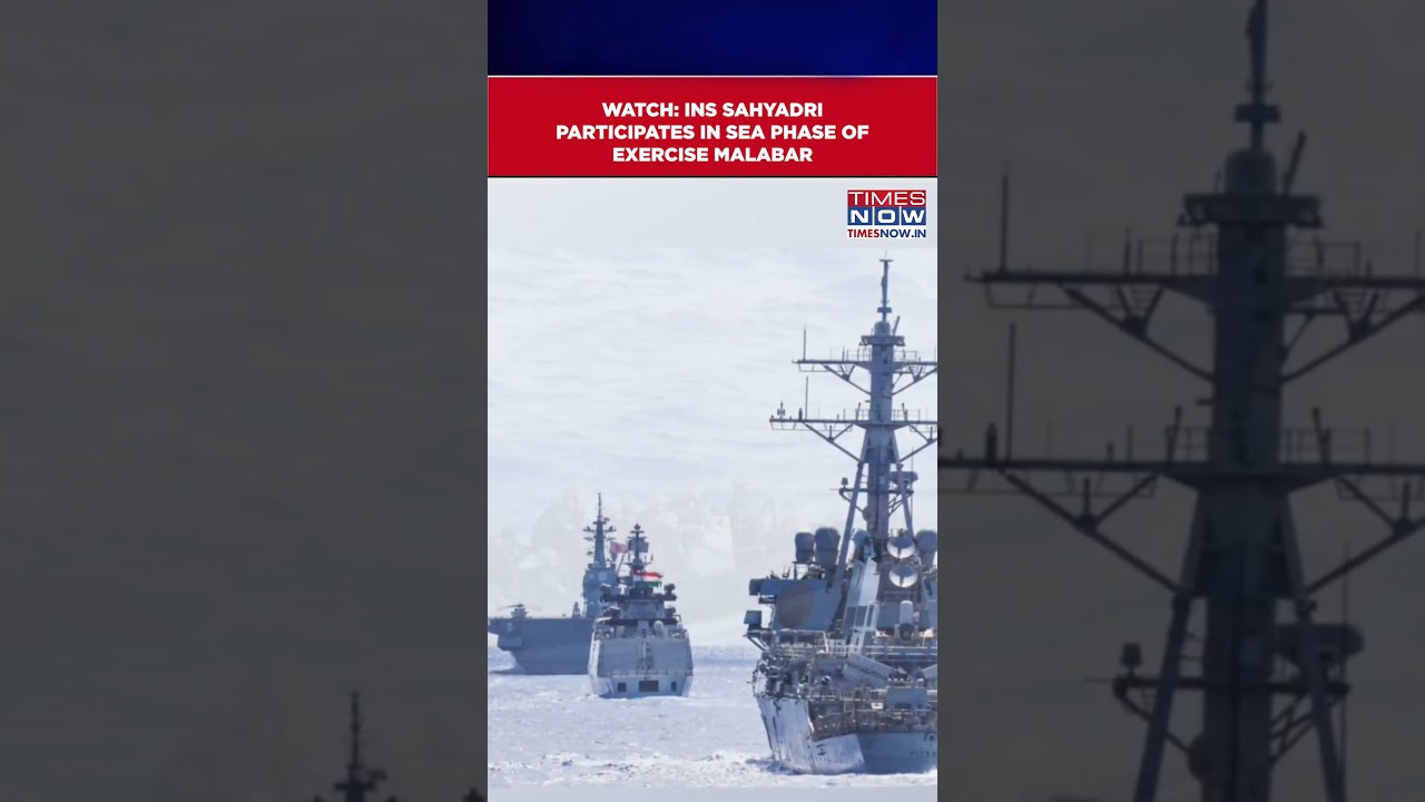 INS Sahyadri Participates In Sea Phase Of Exercise Malabar 2025, Indian Navy Shares Video 