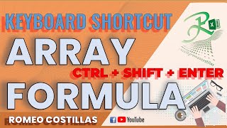 Information Writing an Array Formula in Excel Update