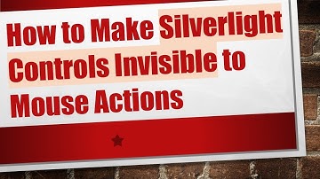 How to Make Silverlight Controls Invisible to Mouse Actions