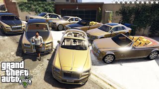 GTA 5 - Stealing Golden Ultra Luxury Rolls Royce Cars with Franklin! | GTA V (Real Life Cars)