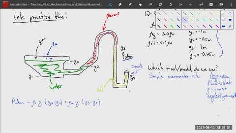 Fluid Mechanics: 6) Manometers - Simple Manometer Rule