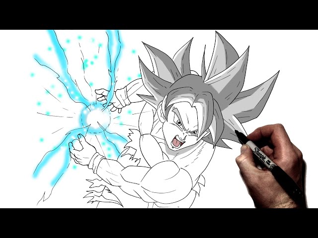 Goku Kamehameha Drawing by leovsknux123 on DeviantArt