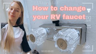 How to install a new shower faucet in your RV DIY | Tiny home DIY  Trailer life!