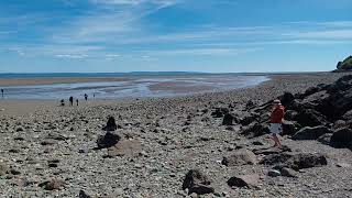 At high tide mark at Alma New Brunswick while tide is out.
