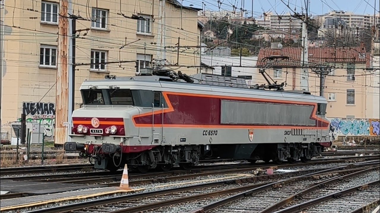 Gros Spot a Lyon Perrache avec du Fret au rendez vous (BB26063) et CC 6500 et BB 25500 ou X2800