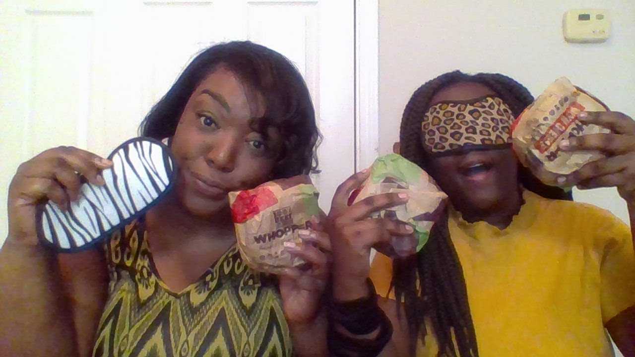 WHOPPER vs IMPOSSIBLE WHOPPER BURGER BLINDFOLD CHALLENGE