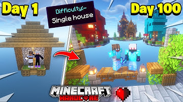 We Survived 100 Days on Single House Only World in Minecraft hardcore (Hindi)