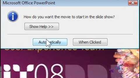 How to insert a movie clip from Clip Organiser into a presentation in PowerPoint
