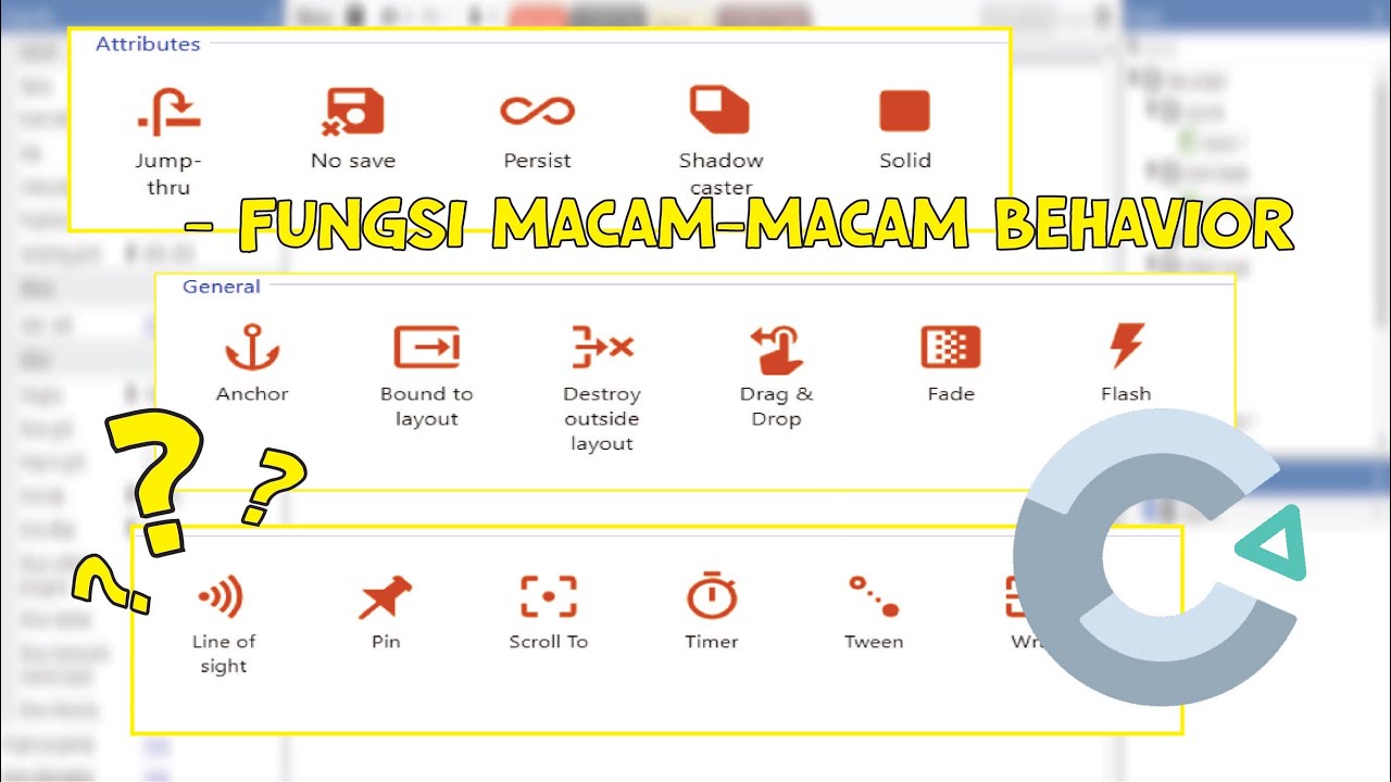 Fungsi Macam-Macam Behavior Construct 3 - YouTube