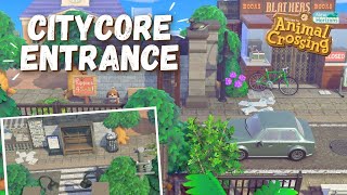 Creating a Citycore City Town Street Entrance | Speed Build | Animal Crossing New Horizons | ACNH