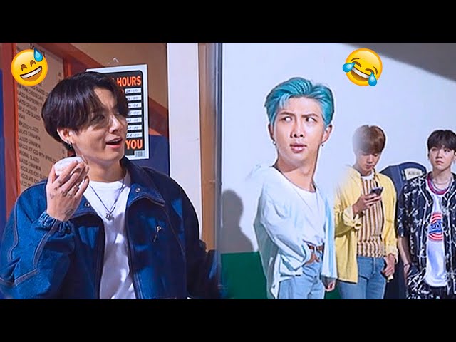 BTS being cute and funny on behind the scene class=