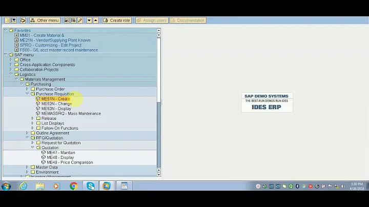 Procure To Pay (P2P) PROCESS IN SAP - PR/RFQ/PRICE MAINTAIN/PO/GRN/VERIFICATION