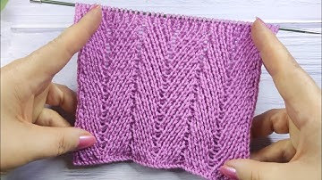 Zigzag Stitch Knitting | Zick-Zack Muster stricken | Punto Zigzag ai ferri | Point Zig Zag Tricot
