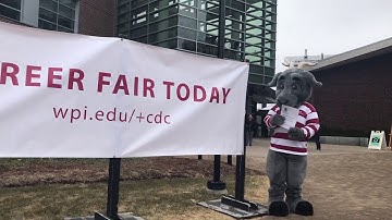 Gompei Attends 2018 WPI Spring Career Fair