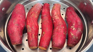 Super Delicious Steamed Sweet Potatoes Recipe! 蒸红薯，最忌直接上锅蒸！多加这2步，香甜好吃，赶紧试一试！#SteamedSweetPotatoes