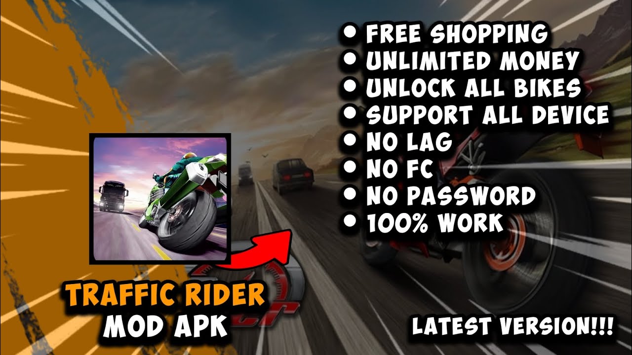 TRAFFIC RIDER MOD APK [ NO PW ] LATEST VERSION!!!