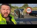 Видео с места #ДТП в Киеве на Оболони где молодой человек на #БМВ вылетел на встречку и задвинул Лек