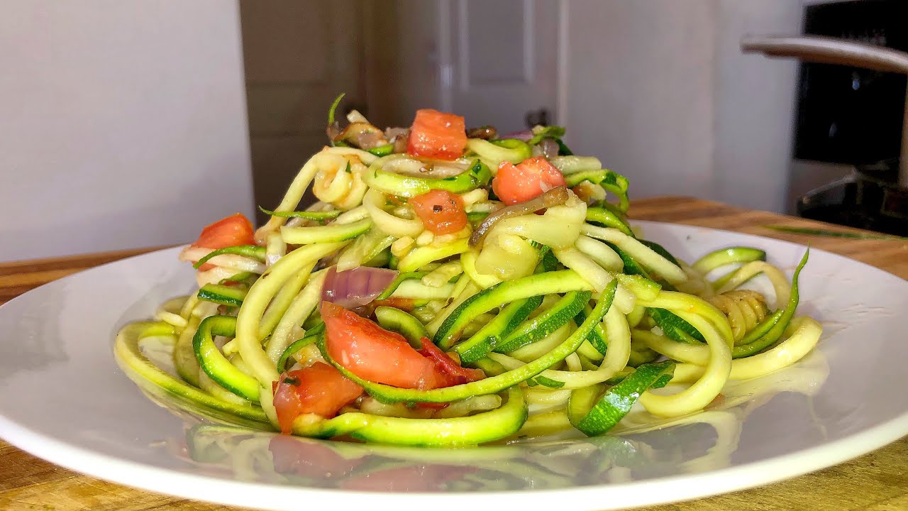 Zoodles Recipe - wfpb no oil - healthy recipe channel