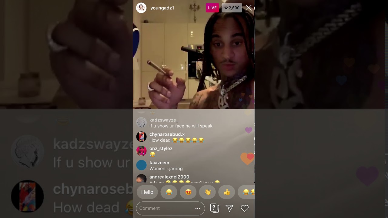Young adz takes piss on live ig