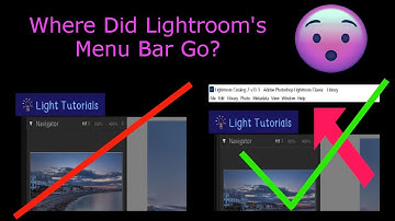 Menu Bar Missing in Lightroom? How to Get it Back!