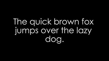 Lesson 6 - Quick brown fox typing practice for students