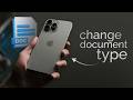 How to Change Document Type on iPhone (tutorial)
