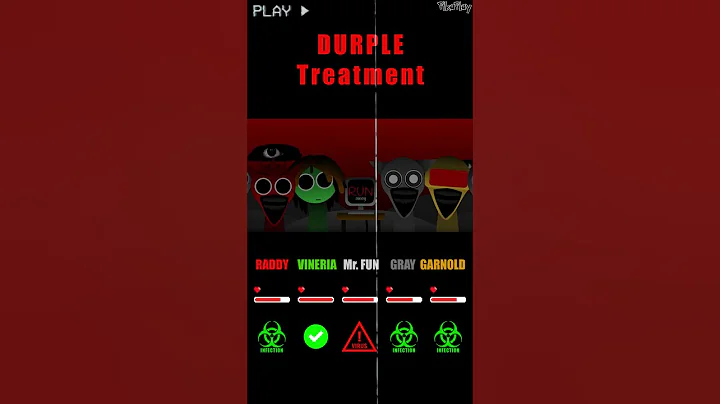 HP Bar Raddy Vineria Mr.Fun Gray Garnold in Different TREATMENT Mods! #incredibox #sprunki