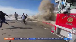 Dangerous surf pummeling Southern California beaches