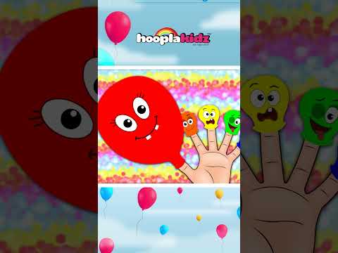 Famille De Doigt De Ballon — La Chanson du Ballon rouge #shorts #nurseryrhymes #hooplakidz
