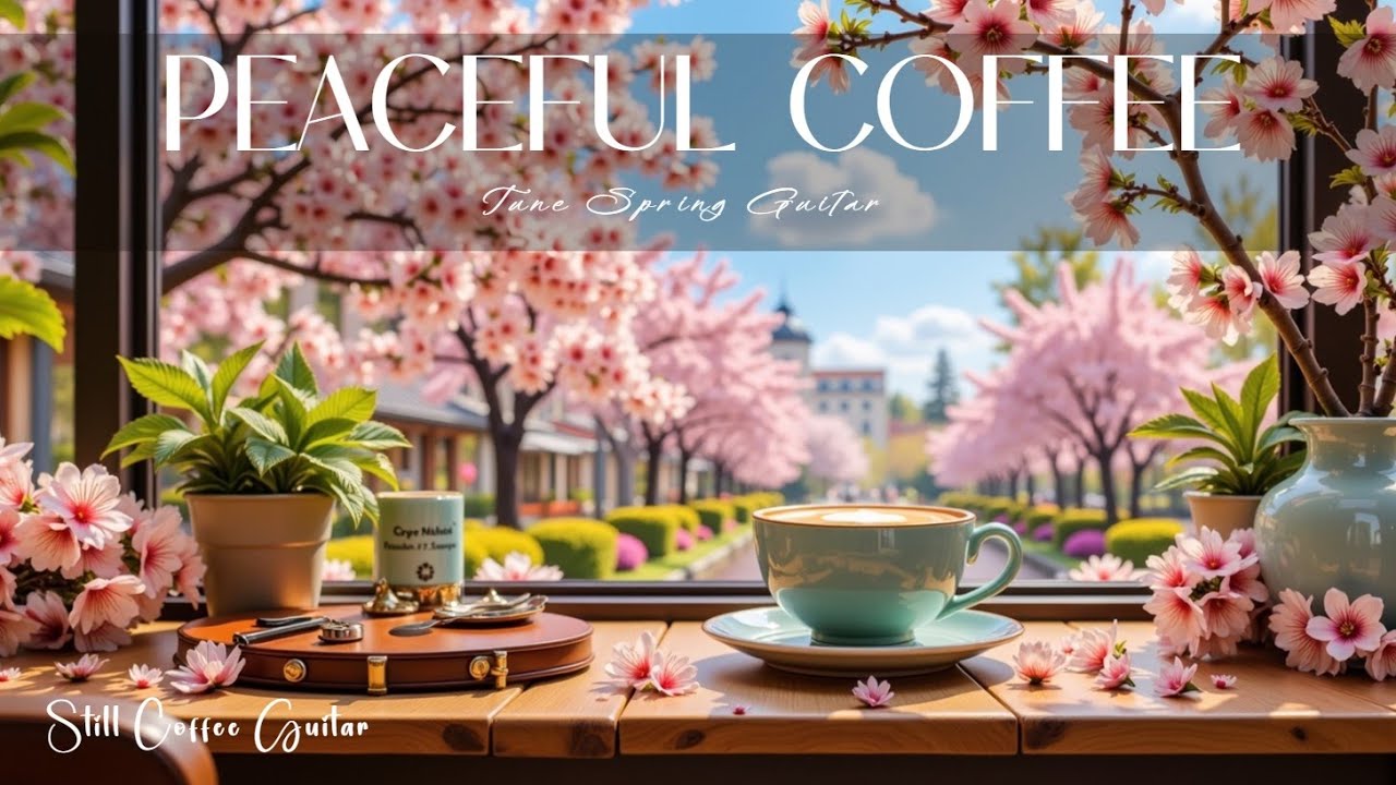Расслабляющая гитарная музыка и весенние кофейные моменты ~ Для фокуса, работы или отдыха