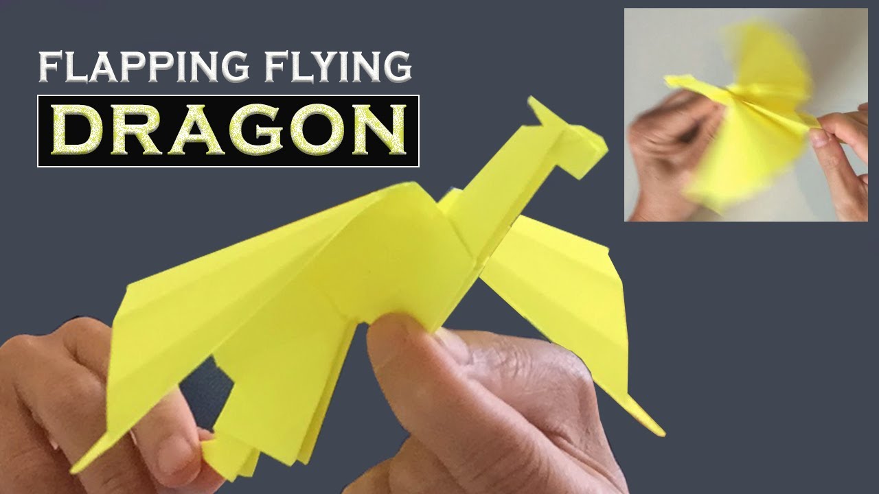 Download How to make a cool Paper Flapping Dragon || Origami Dragon Flap to Fly 2020