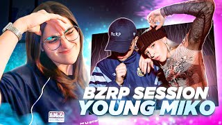 ESPAÑOLA REACCIONA A YOUNG MIKO || BZRP Music Sessions #58