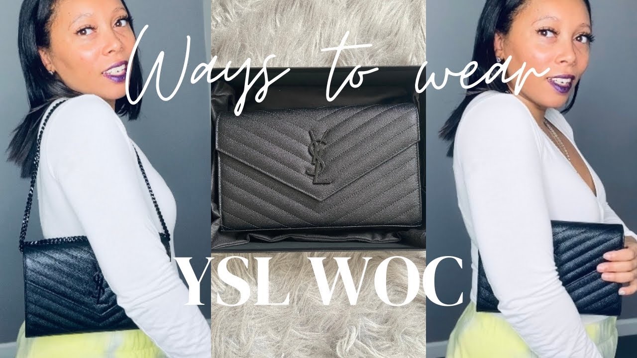 Ways to wear YSL Medium Monogram Matelasse Wallet on Chain 