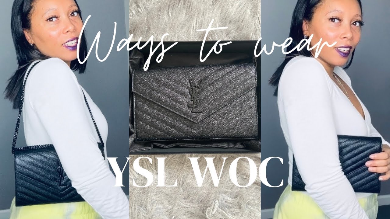 YSL SAINT LAURENT  WALLET ON CHAIN UN BOXING + WAYS TO WEAR IT 