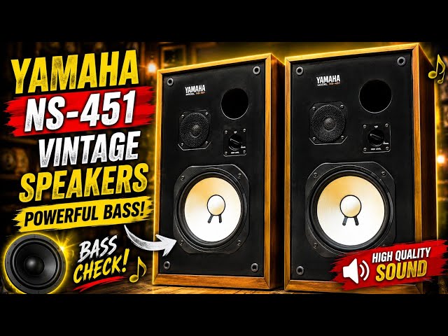 Yamaha NS-451 Vintage Speakers Review & Bass Check | Legendary