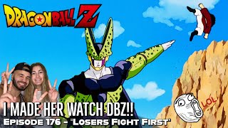 MR. SATAN GETS SLAPPED OUT OF THE RING BY CELL! HILARIOUS! Girlfriend's Reaction DBZ Episode 176