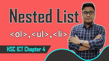 নেস্টেড লিস্ট | Nested List in HTML | পাঠ-১৩ | Mizan Sir