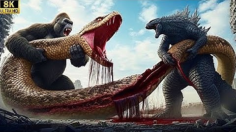 King Kong and Godzilla vs. Giant Python Snakes: A Major Clash Battle At Sea And İn The City