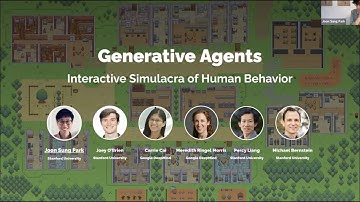 Joon Sung Park | Generative Agents: Interactive Simulacra of Human Behavior