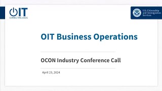 USCIS OCON FY24 3rd Quarter Conference Call with Industry