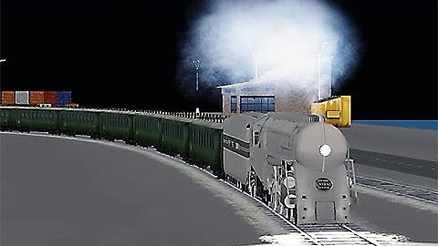 Train Sim - Port of Call Using NYC Hudson J-3 at Night - Simulasi Kereta Api