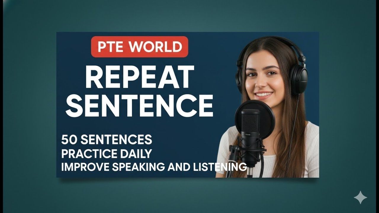 PTE Repeat Sentence Practice Test with Answers (2025) - YouTube