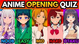 ANIME OPENING QUIZ🔥 - 100 Openings [VERY EASY - VERY HARD] screenshot 1