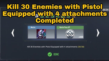 Kill 30 Enemies with Pistol Equipped with any 4 Attachments | Pistol with 4 Attachments COD Mobile
