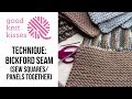 Bickford Seam | Seam or Sew Squares or Panels together (CC) Sew garter