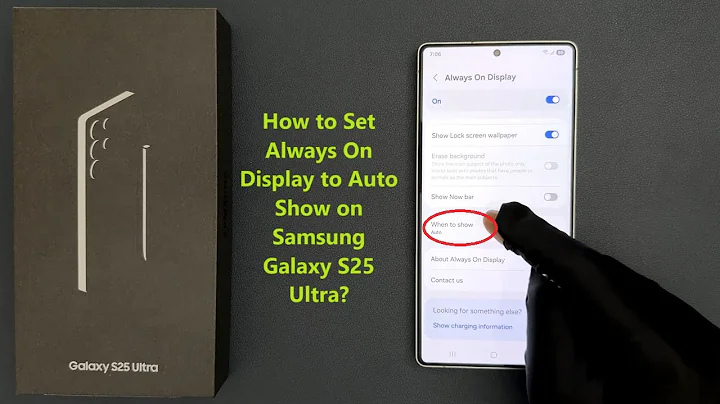 How to Set Always On Display to Auto Show on Samsung Galaxy S25 Ultra?