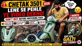 DON’T BUY New Bajaj Chetak 3501 Before Watching This! | 1 Month Review | Problems & Truth 😱