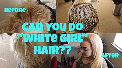 Sew In Extensions 4 White Hair Youtube