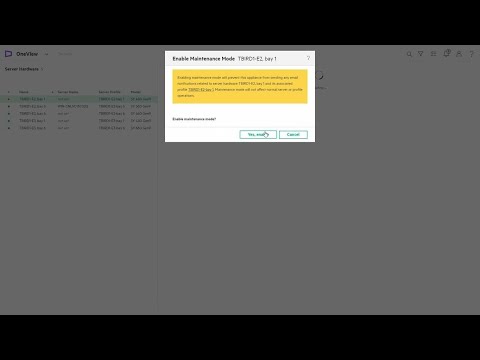 Enable Maintenance Mode in HPE OneView-Demo#5